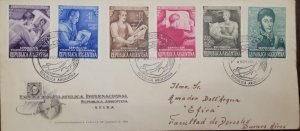 D)1950, ARGENTINA, ON THE INTERNATIONAL PHILATELIC EXHIBITION, THE POSTAGE STA