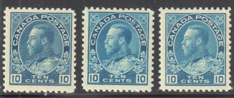 Canada VF NH #117, 117a, ii, iii (All Stamps in perfect condition)