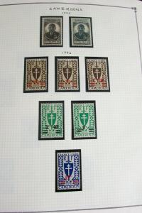 Cameroons Stamp Collection on Specialty Pages. 1941-1978