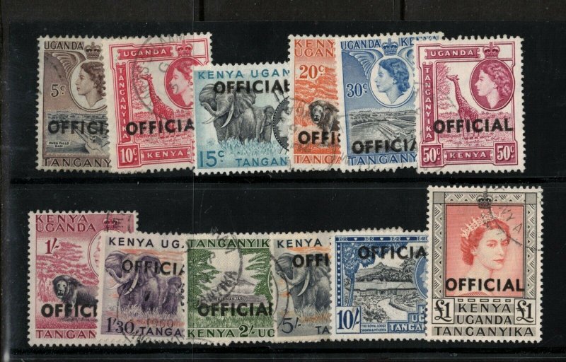 Tanganyika #O1 - #O12 Very Fine Used Set