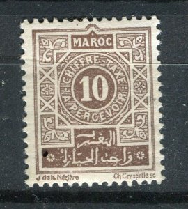 FRENCH COLONIES; MOROCCO 1917 early Postage Due issue Mint hinged 10c. value