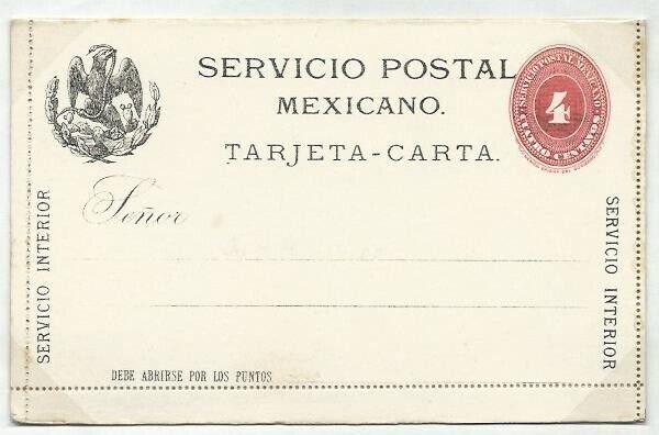 MEXICO Early lettercard - unused ..........................................58710