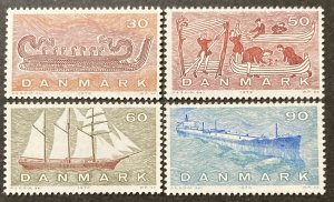 Denmark 1970 #472-5, Ships, MNH.