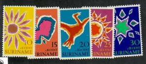 Surinam; Scott B162-B166; 1970;  Unused; NH; Complete Set; Easter