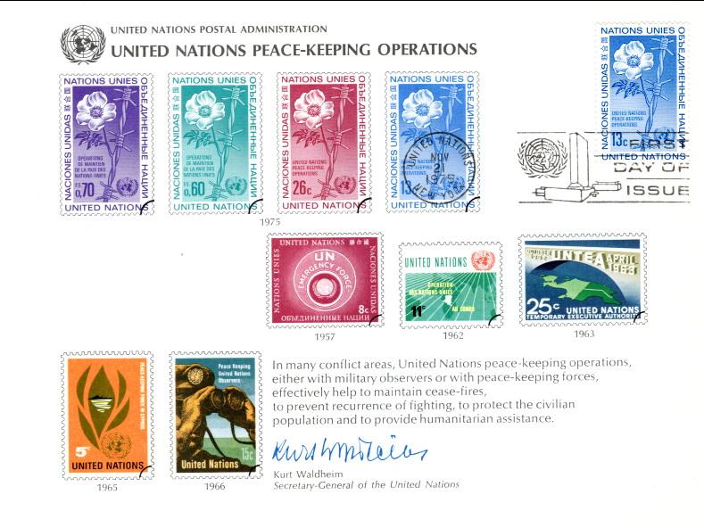 UN SC8 Peace Keeping New York Cancel FDC