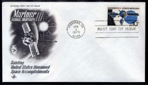 US 1557 Mariner Ten Artcraft U/A FDC