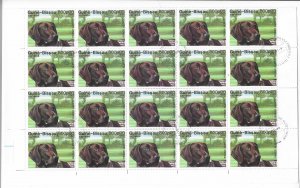 Guinea -Bissau #748   800p German setter sheet of 20 (CTO) CV $36.005.00