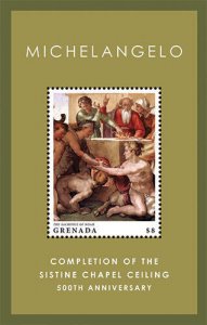 Grenada 2012 - Michelangelo Sistine Chapel - Souvenir Stamp Sheet Scott 3876 MNH