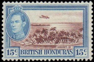 British Honduras #115-121, Incomplete Set(7), 1938, Hinged
