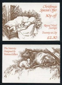 FX7 Christmas 1984 2 Pound 30p Booklet Complete Cylinder B2a/B1b/B1c/B1d/B2e