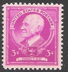 US #871, Eliot, Mint-LH