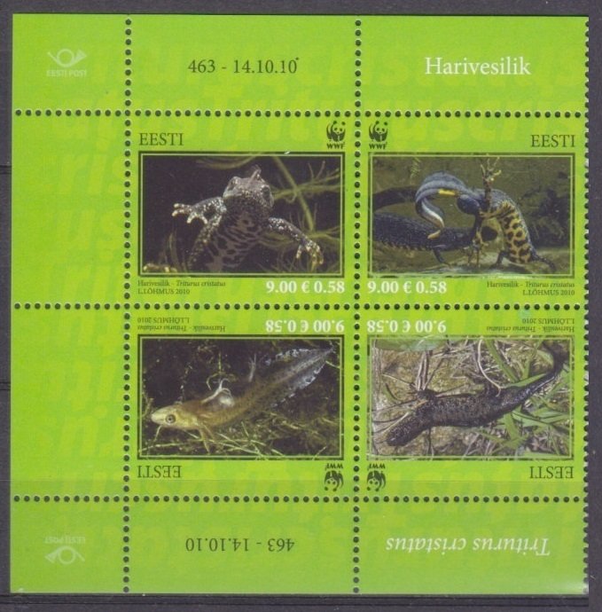 2010 Estonia 674-677VB Reptiles 5,00 €