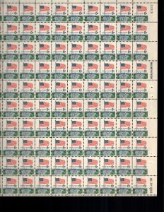 US 1338 imperf right side  full sheet of 50 MNH