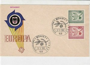 germany 1965 europa stamps cover ref 20255 