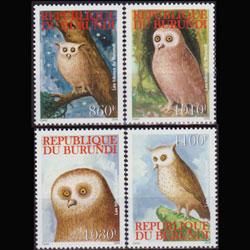 BURUNDI 2009 - Scott# 802-5 Local Owls Set of 4 NH