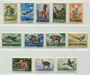 ROMANIA 1956 VERY GOOD ANIMALS SET 1082-1093 PERFECT MNH