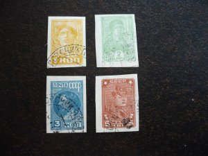 Stamps - Russia - Scott# 456-458,460 - Used Part Set of 4 Stamps - Imperf