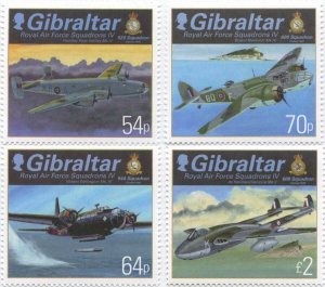 Gibraltar - 2015 Royal Air Force Squadrons IV - Set of 4 - MNH