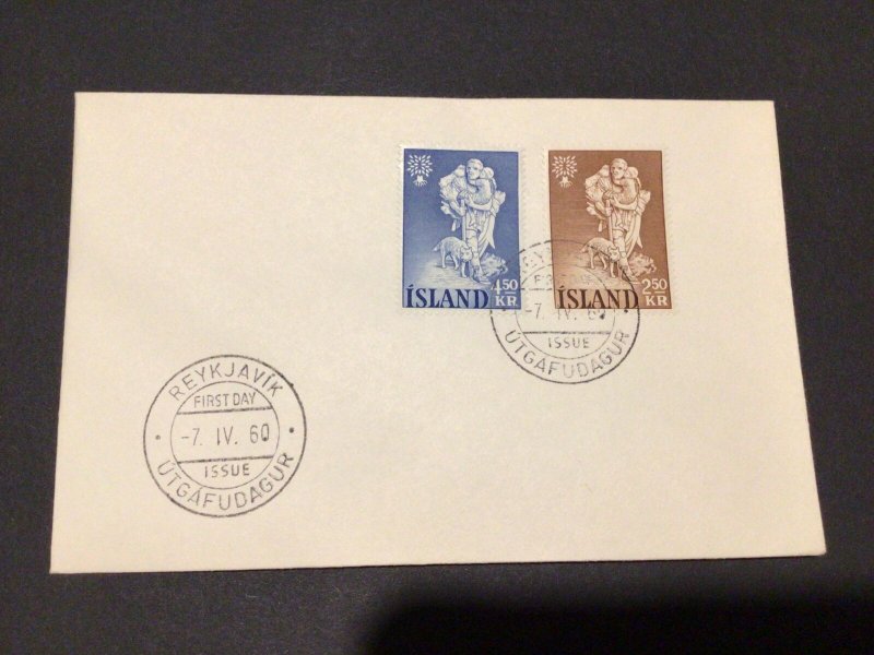 Iceland 1960 World Refugee Year   first day cover Ref 60377 