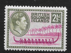 BRITISH SOLOMON IS. SG64 1938 2½d MAGENTA & SAGE-GREEN MTD MINT.