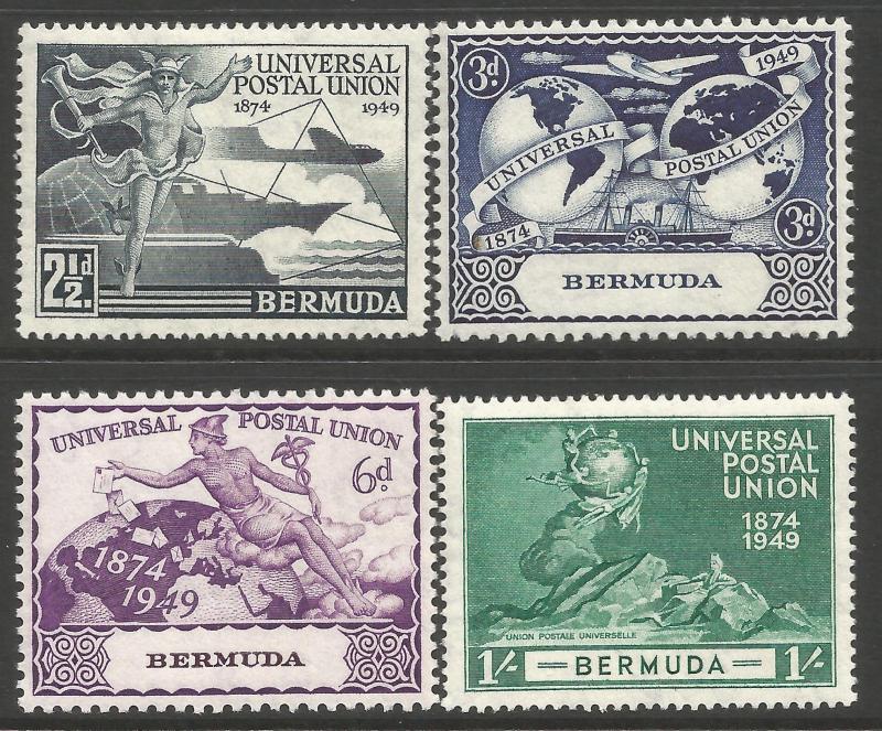 Bermuda 1949 UPU fine mounted mint set