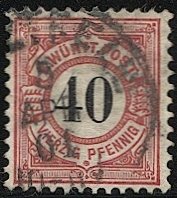 WURTTEMBERG Germany 1900 Sc 65  40pf Used VF