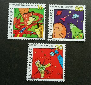 Luxembourg Future Communications 1999 Space Planet Satellite Painting (stamp MNH