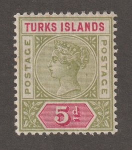 EDSROOM-17370 Turks Islands 57 LH 1894 Complete Queen Victoria CV$12.50