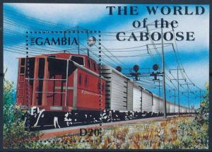 [63628] Gambia 1991 Railway Train Eisenbahn Chemin de Fer Souvenir Sheet MNH