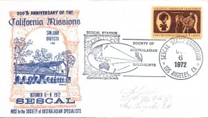 US SPECIAL EVENT CANCELLATION COVER SOCIETY OF AUSTRALASIAN SPECIALISTS  1972 B