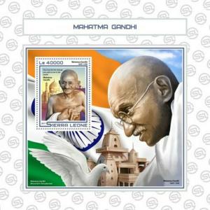 Sierra Leone - 2017 Mahatma Gandhi - Stamp Souvenir Sheet - SRL17510b