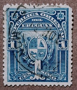 Uruguay #75 1c Coat of Arms USED (1894)