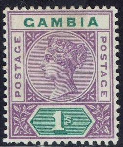 GAMBIA 1898 QV 1/-