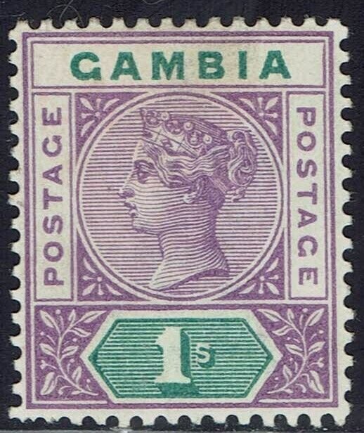 GAMBIA 1898 QV 1/-