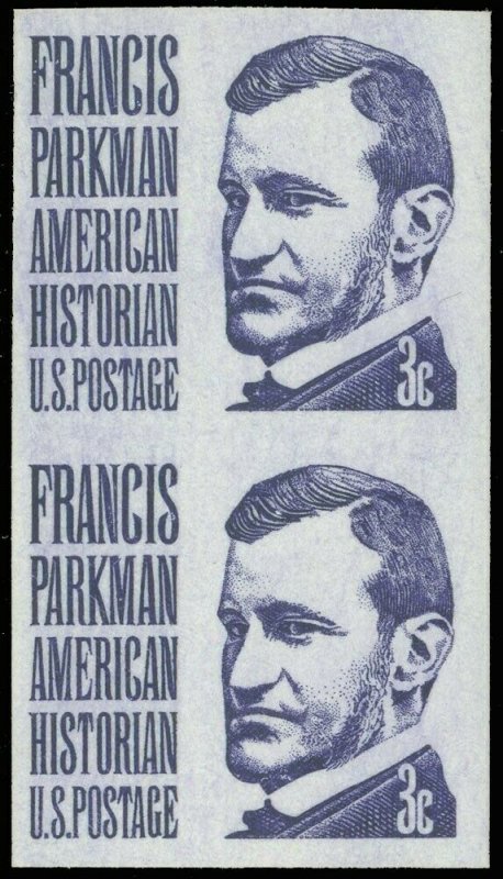 US Scott #1297a Wet Gum Pair, IMPERFORATE ERROR, XF-OG-NH, SCV $22.50 garyposner