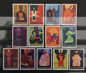 Liechtenstein 1967-71 #430-41, MNH, CV $7.25