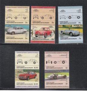 St. Vincent - Grenadines - Union Island # 151 /161, Racing Cars- Pairs, Mint NH