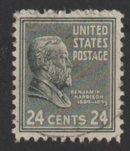 SC# 828 - (24c) - Benjamin Harrison - Used single