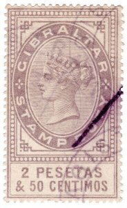 (I.B) Gibraltar Revenue : Duty Stamp 2P 50c