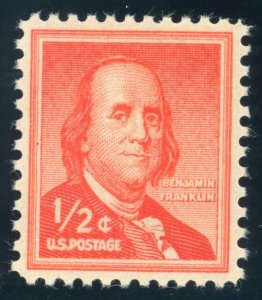 US Stamp #1030a Franklin 1/2c - PSE Cert - SUPERB 98 - MNH - SMQ $200.00