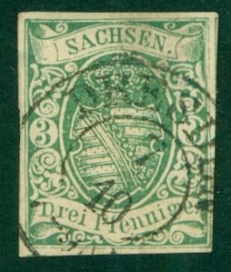 SAXONY GERMANY 2 USED (RL) 3833 CV $95.00 BIN $30.00