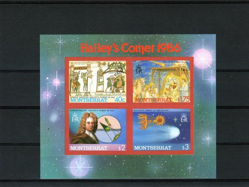 Montserrat 1986 Halley's Comet 2 SS IMPERF.MNH VF MON2IMP 