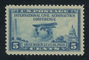 USA 650 - 5 cent Aeronautics - Superb Mint-nh PSE Graded Certificate Superb 98