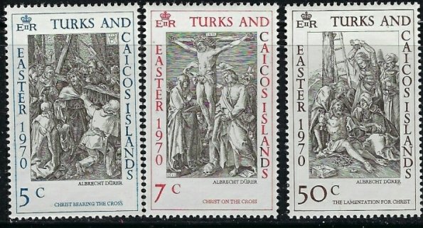 Turks and Caicos 202-04 MNH 1970 Easter (ha1112)