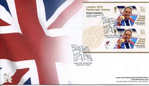 GB London 2012 Paralympics Heather Frederikson Gold First Day Cover Unaddressed 