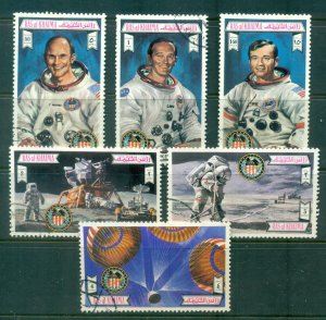 Ras Al Khaima 1972 Mi#738-743 Apollo 16 Space Mission CTO