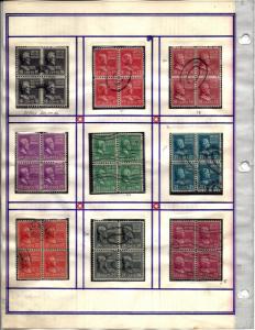 803-834 Mint,OG,NH & Used... Blocks of 4... SCV $189.40