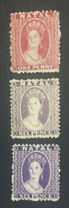 MOMEN: NATAL SG #22-24 1863-65 MINT OG H LOT #60785