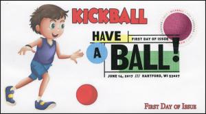 17-147, 2017, Have a Ball, Kickball, Digital Color Postmark, FDC