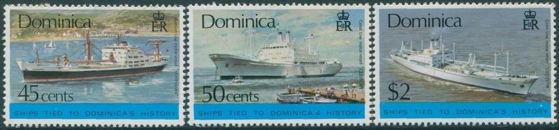 Dominica 1975 SG471-473 Ships (3) MNH